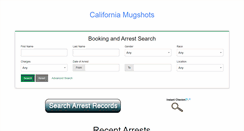 Desktop Screenshot of californiamugshots.com